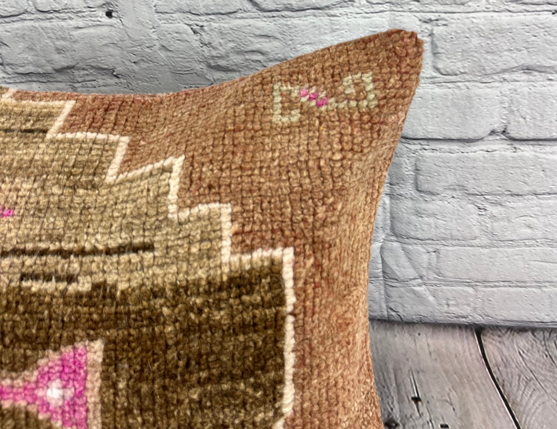 20 x 20 Rug Pillow Bazaar Melody Turkish Pillow Cushion Cover #7338