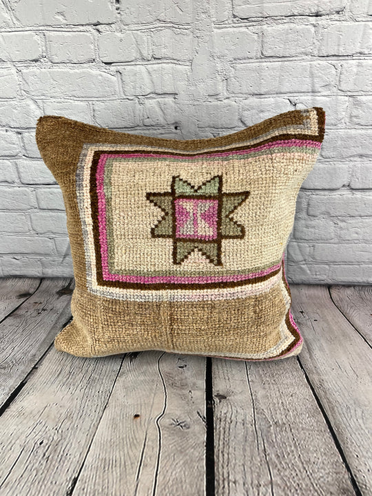 20 x 20 Rug Pillow Majestic Reverie Turkish Pillow Cushion Cover #7362