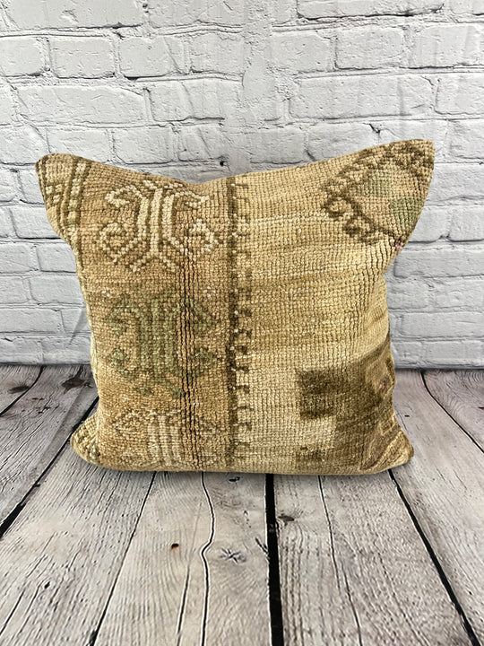 20 x 20 Rug Pillow Ottoman Elysian Turkish Pillow Cushion Cover #7640