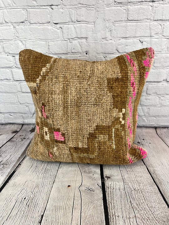 20 x 20 Rug Pillow Sultan's Tranquil Turkish Pillow Cushion Cover #7607