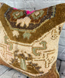 20 x 20 Rug Pillow Whispering Mists Turkish Pillow Cushion Cover #7614