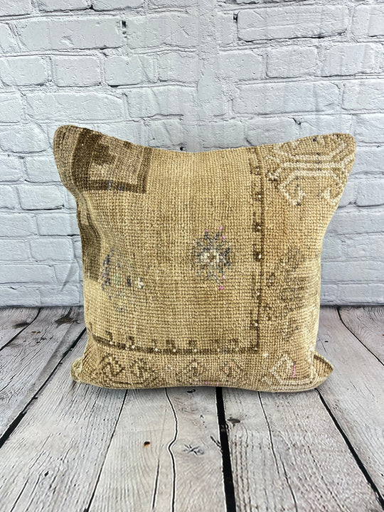 20 x 20 Rug Pillow Radiant Oasis Turkish Pillow Cushion Cover #7617