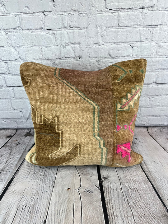 20 x 20 Rug Pillow Ethereal Reverie Turkish Pillow Cushion Cover #7655