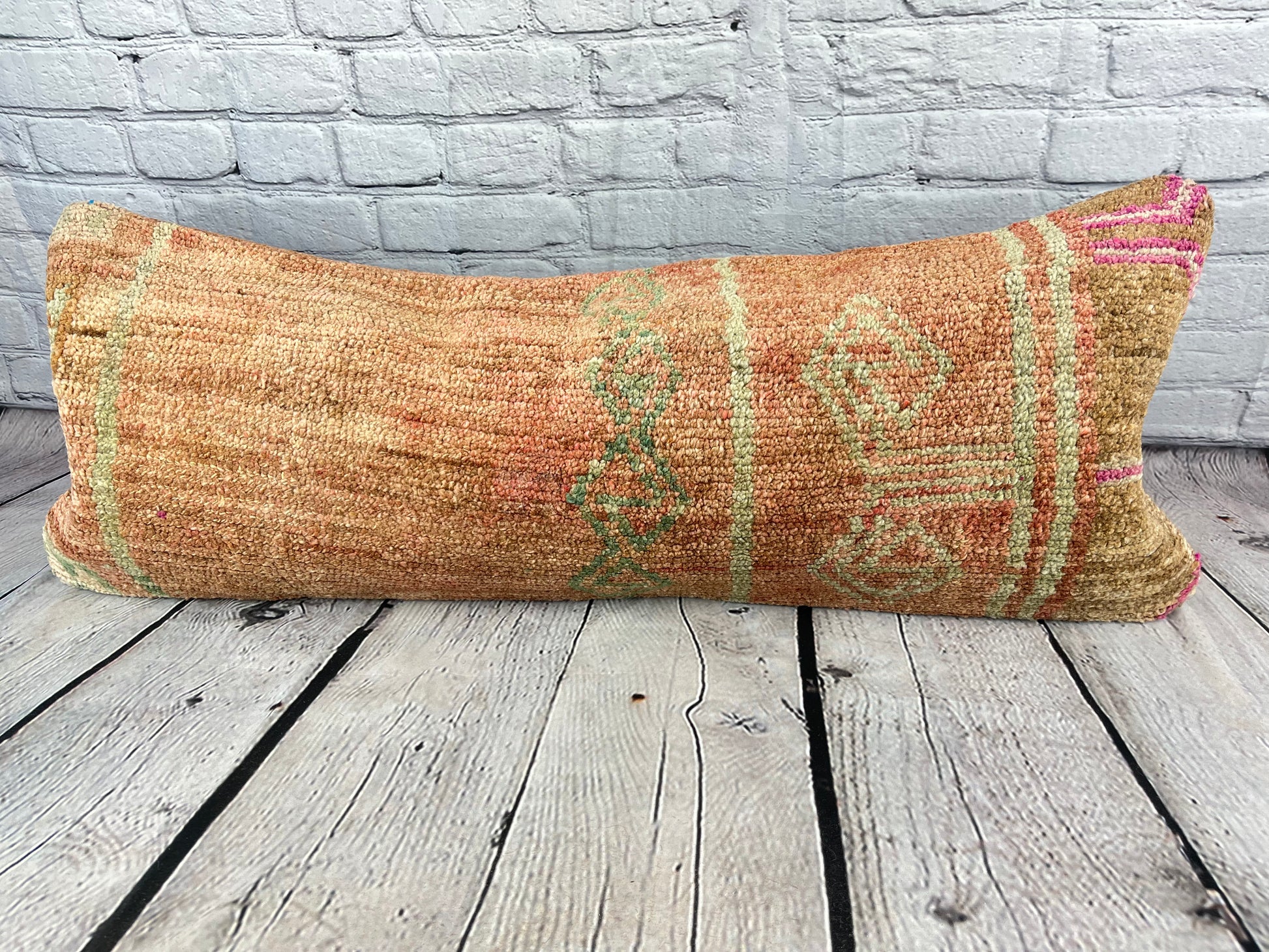 14 x 35 Lumbar Rug Pillow Turkish Radiance Turkish Pillow Cushion Cover #7567