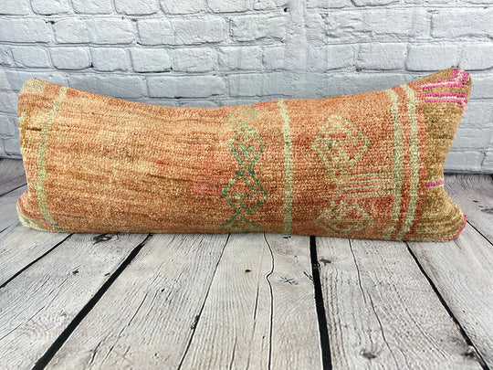 14 x 35 Lumbar Rug Pillow Turkish Radiance Turkish Pillow Cushion Cover #7567