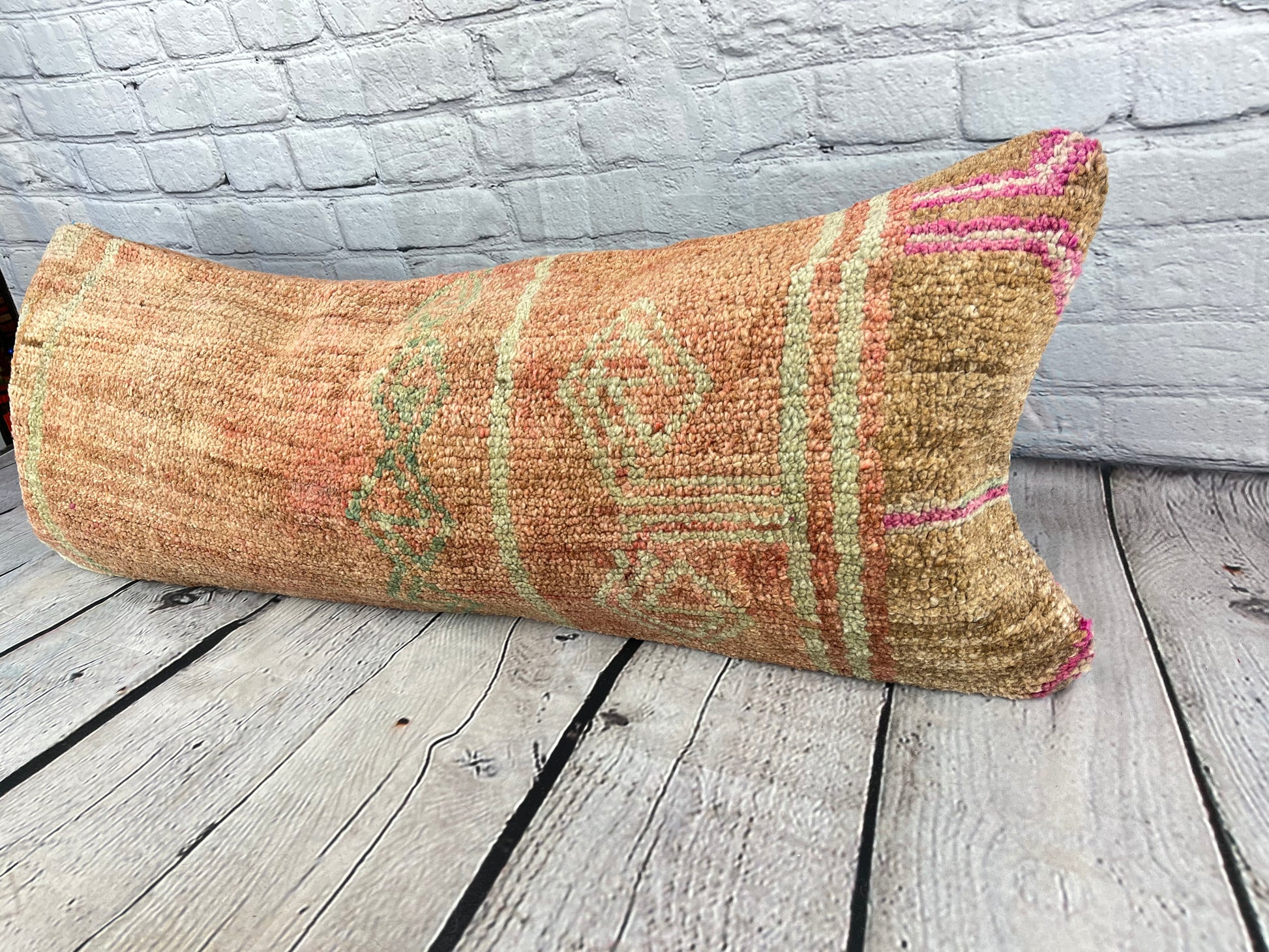 14 x 35 Lumbar Rug Pillow Turkish Radiance Turkish Pillow Cushion Cover #7567
