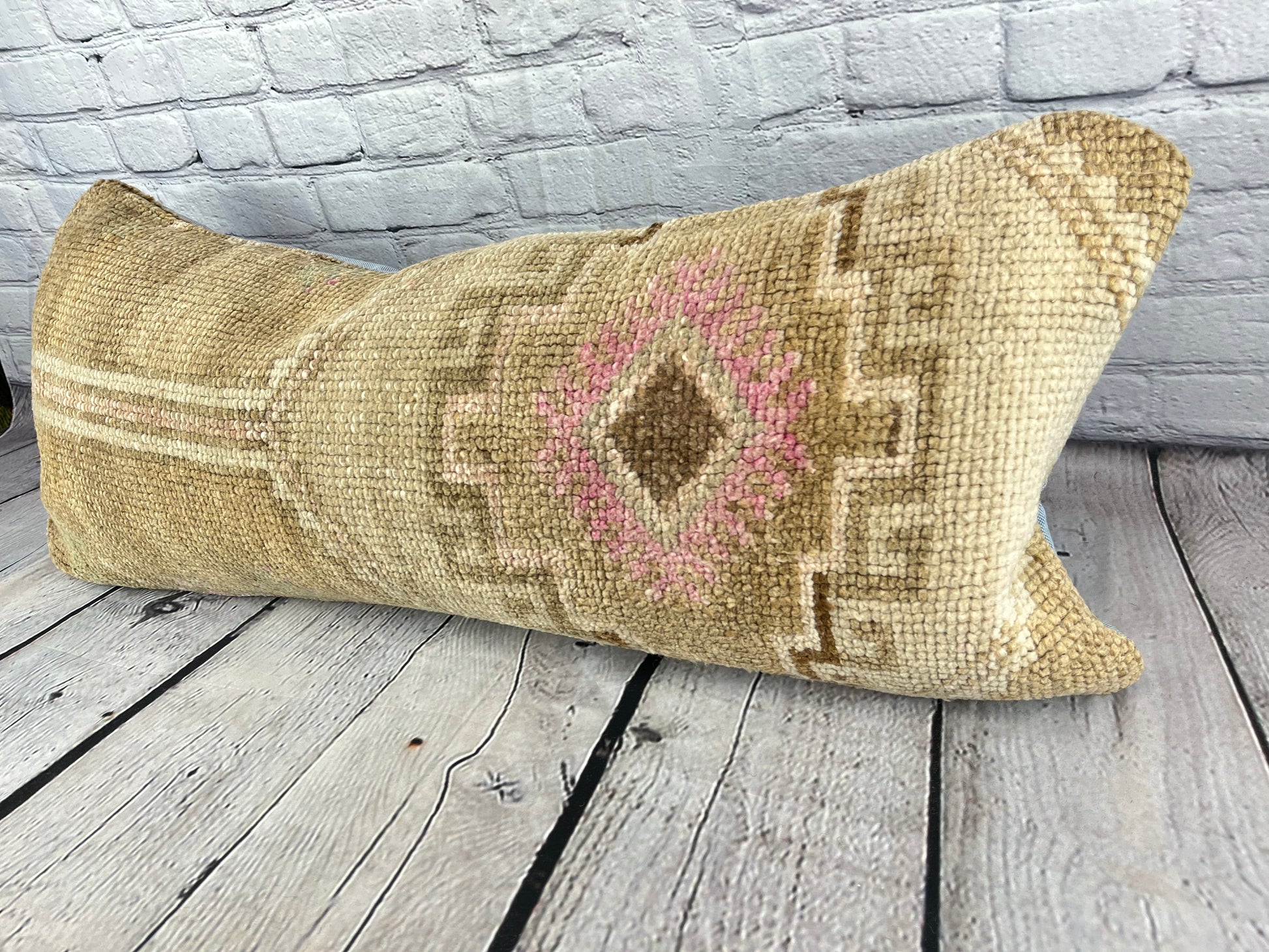 14 x 35 Lumbar Rug Pillow Luxe Bazaar Turkish Pillow Cushion Cover #7595