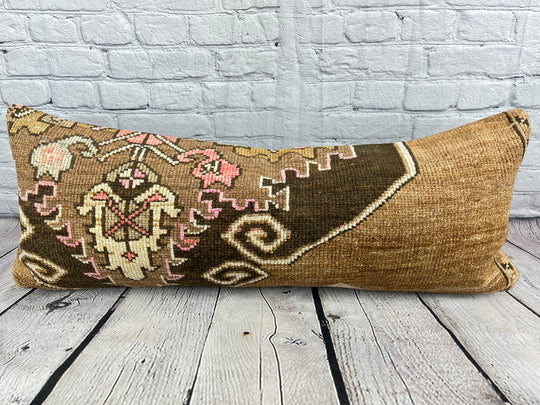 14 x 35 Lumbar Rug Pillow Harmony Oasis Turkish Pillow Cushion Cover #7600