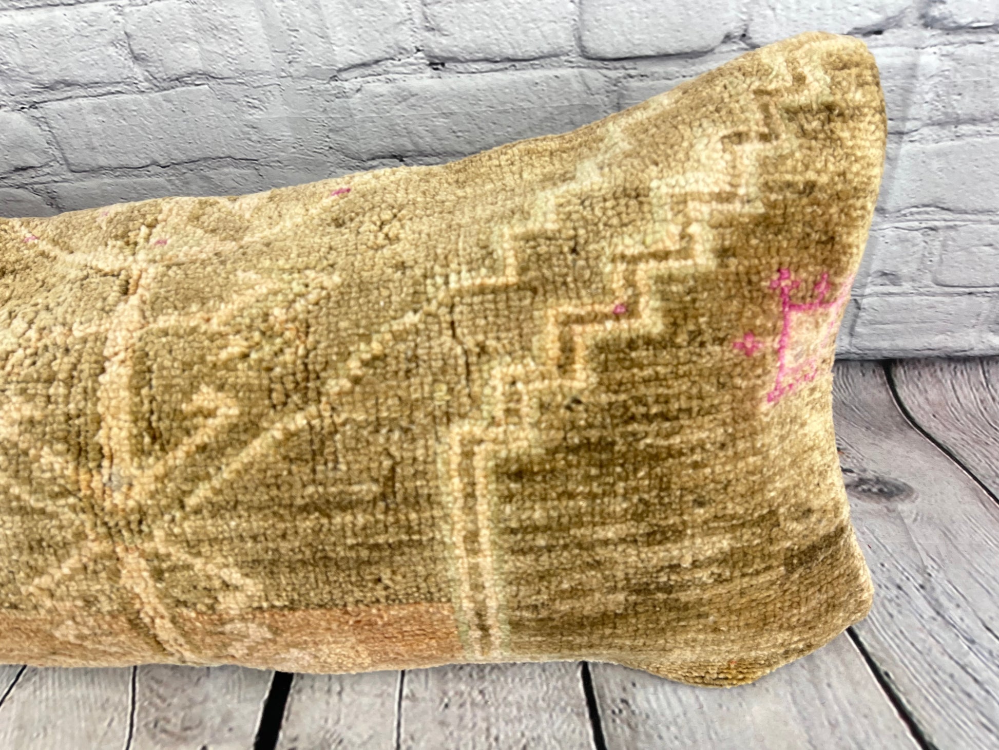 14 x 35 Lumbar Rug Pillow Sultanate Bliss Turkish Pillow Cushion Cover #7816