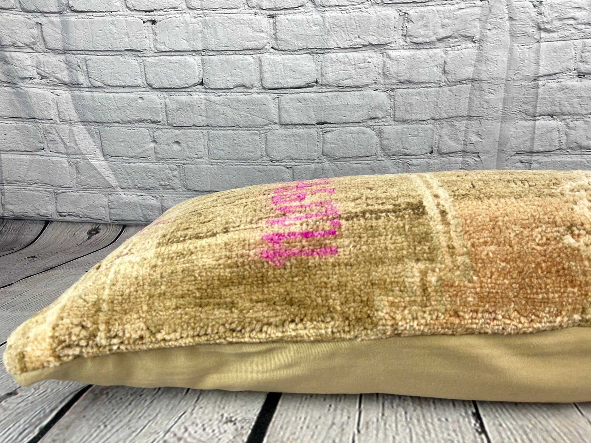 14 x 35 Lumbar Rug Pillow Sultanate Bliss Turkish Pillow Cushion Cover #7816