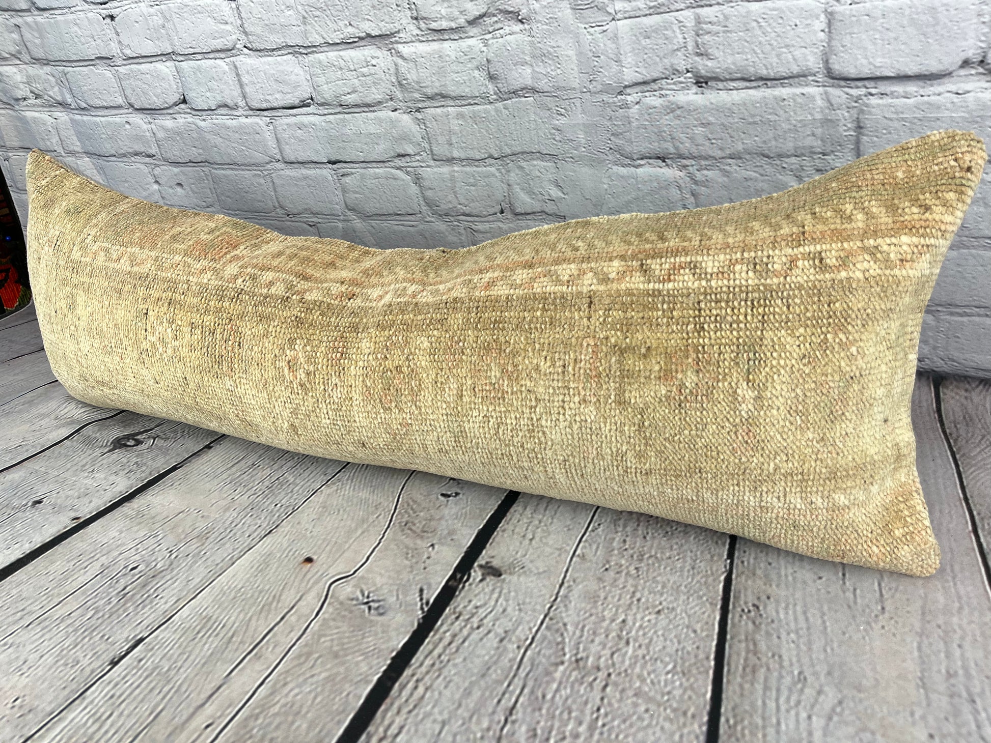 12 x 36 Lumbar Rug Pillow  Essence Oasis Turkish Pillow Cushion Cover #6628