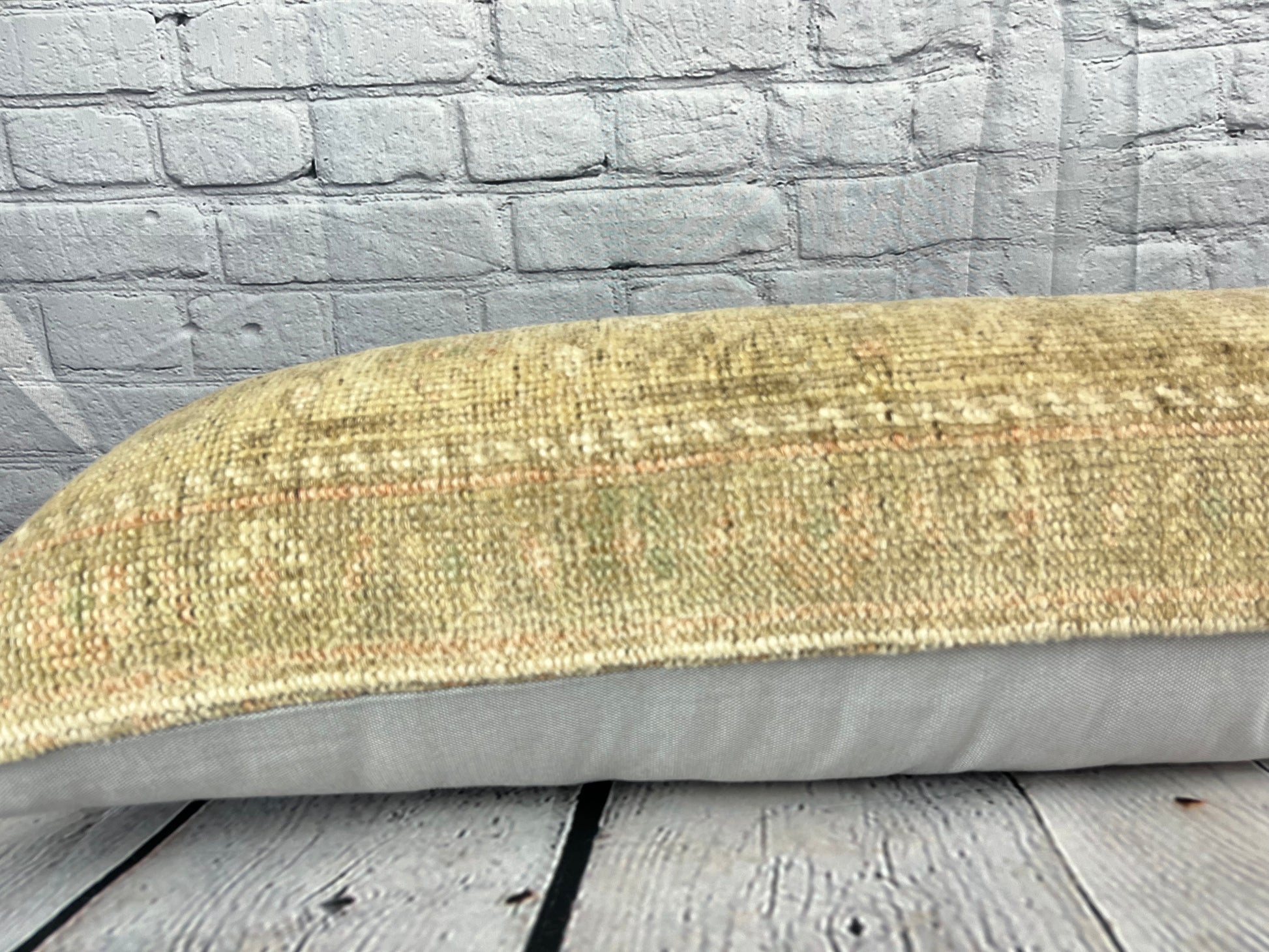 12 x 36 Lumbar Rug Pillow  Essence Oasis Turkish Pillow Cushion Cover #6628