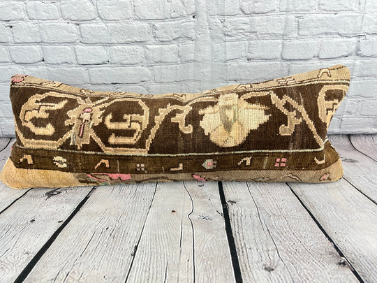 14 x 35 Lumbar Rug Pillow Tranquil Refuge Turkish Pillow Cushion Cover #7809