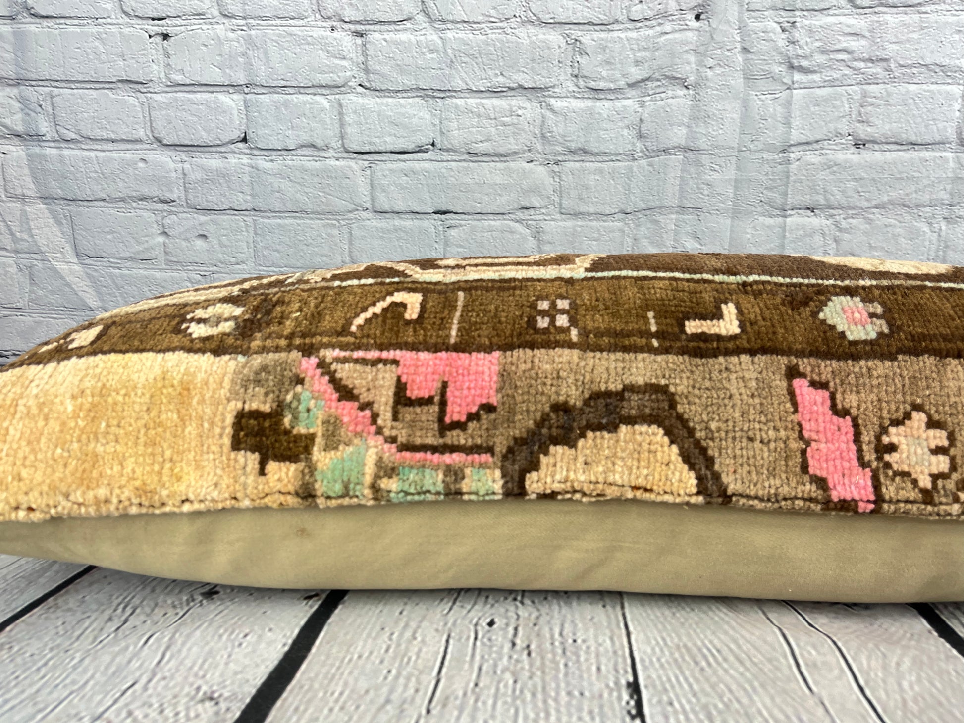 14 x 35 Lumbar Rug Pillow Tranquil Refuge Turkish Pillow Cushion Cover #7809