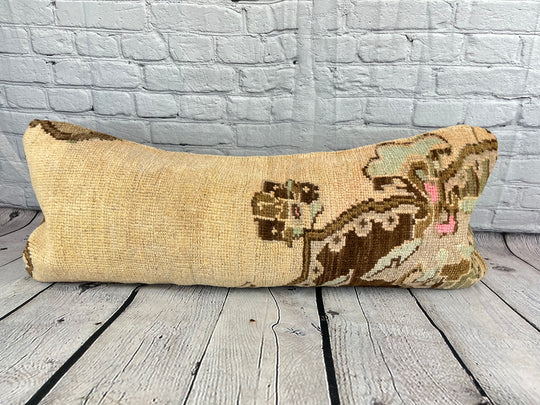 14 x 35 Lumbar Rug Pillow Topkapi Tranquil Turkish Pillow Cushion Cover #7827