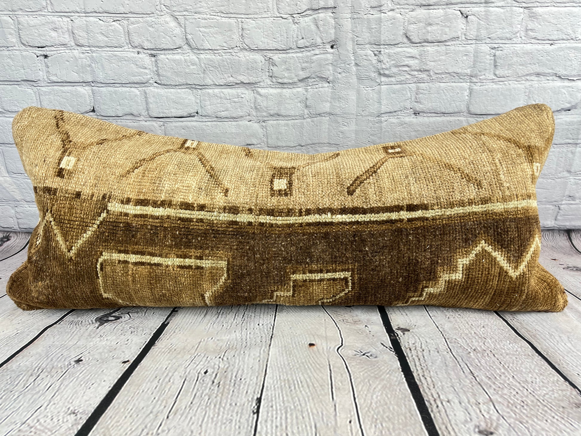 14 x 35 Lumbar Rug Pillow Serenade Oasis Turkish Pillow Cushion Cover #7823
