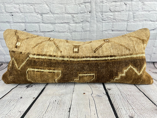 14 x 35 Lumbar Rug Pillow Serenade Oasis Turkish Pillow Cushion Cover #7823