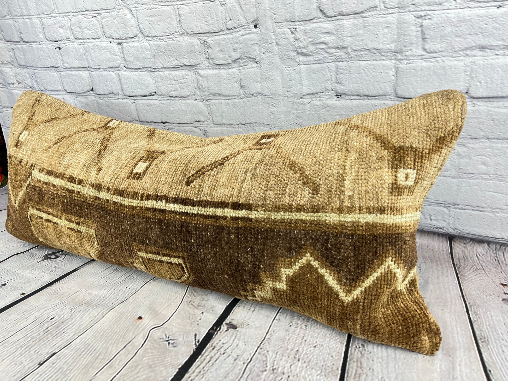 14 x 35 Lumbar Rug Pillow Serenade Oasis Turkish Pillow Cushion Cover #7823