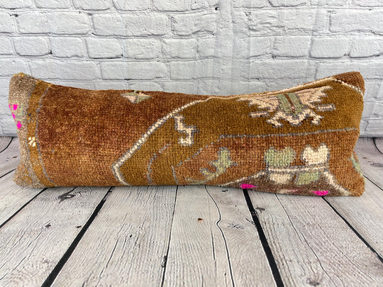 14 x 35 Lumbar Kilim Rug Cozy Haven Turkish Pillow Cushion Cover #7834