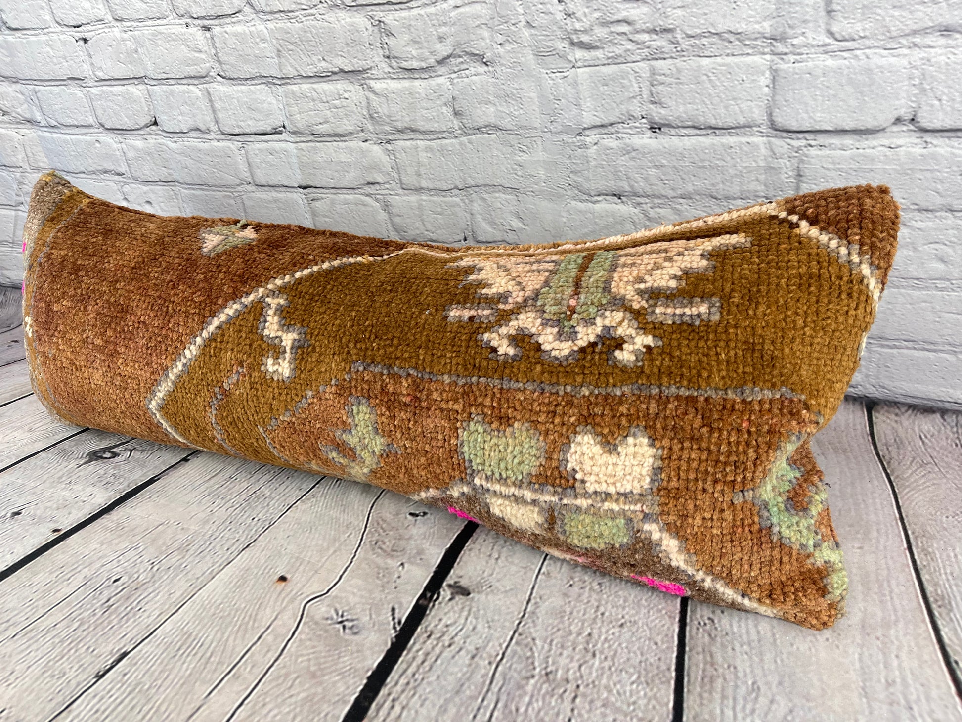 14 x 35 Lumbar Kilim Rug Cozy Haven Turkish Pillow Cushion Cover #7834