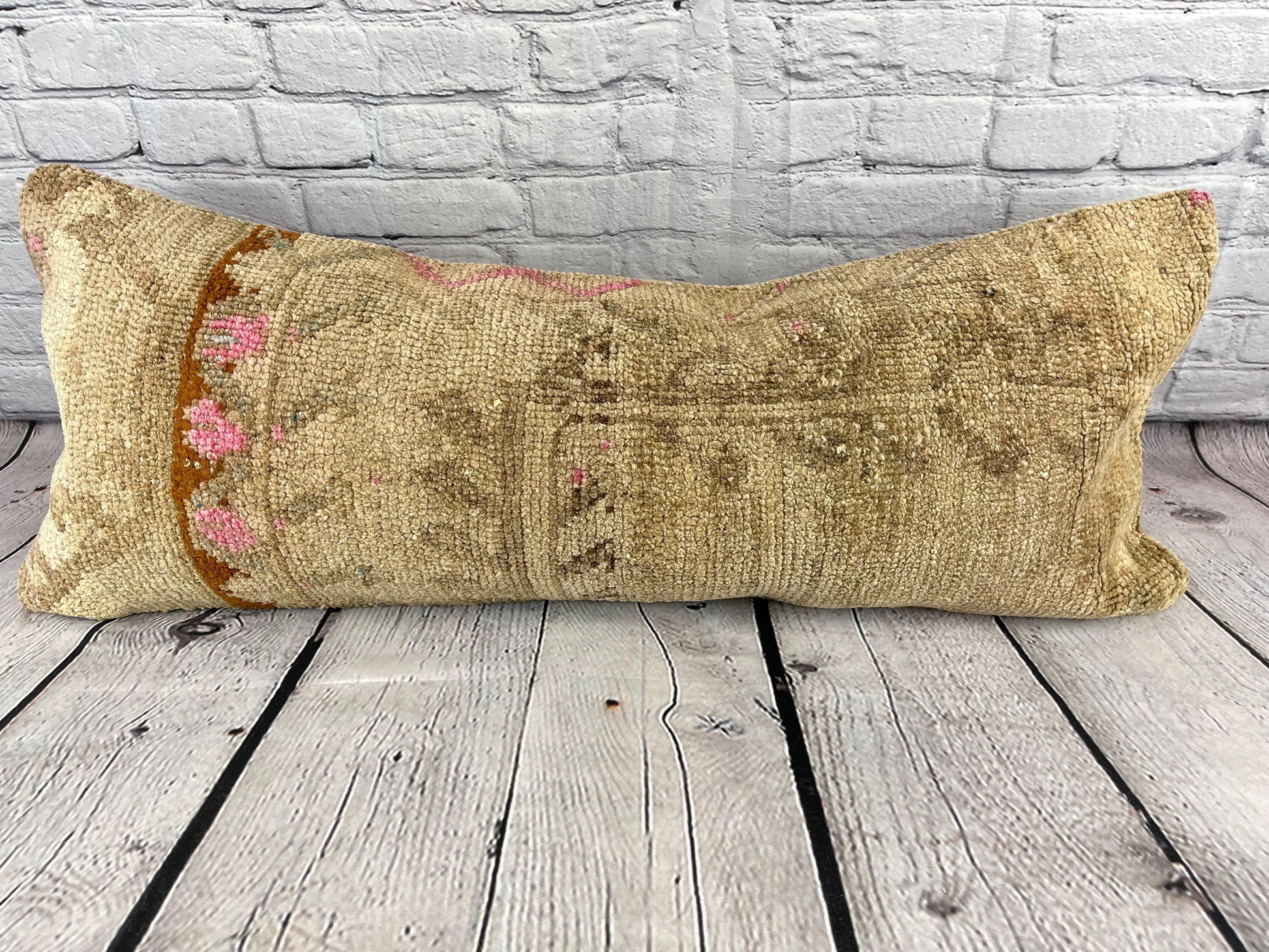 14 x 35 Lumbar Kilim Rug Majesty Oasis Turkish Pillow Cushion Cover #7830