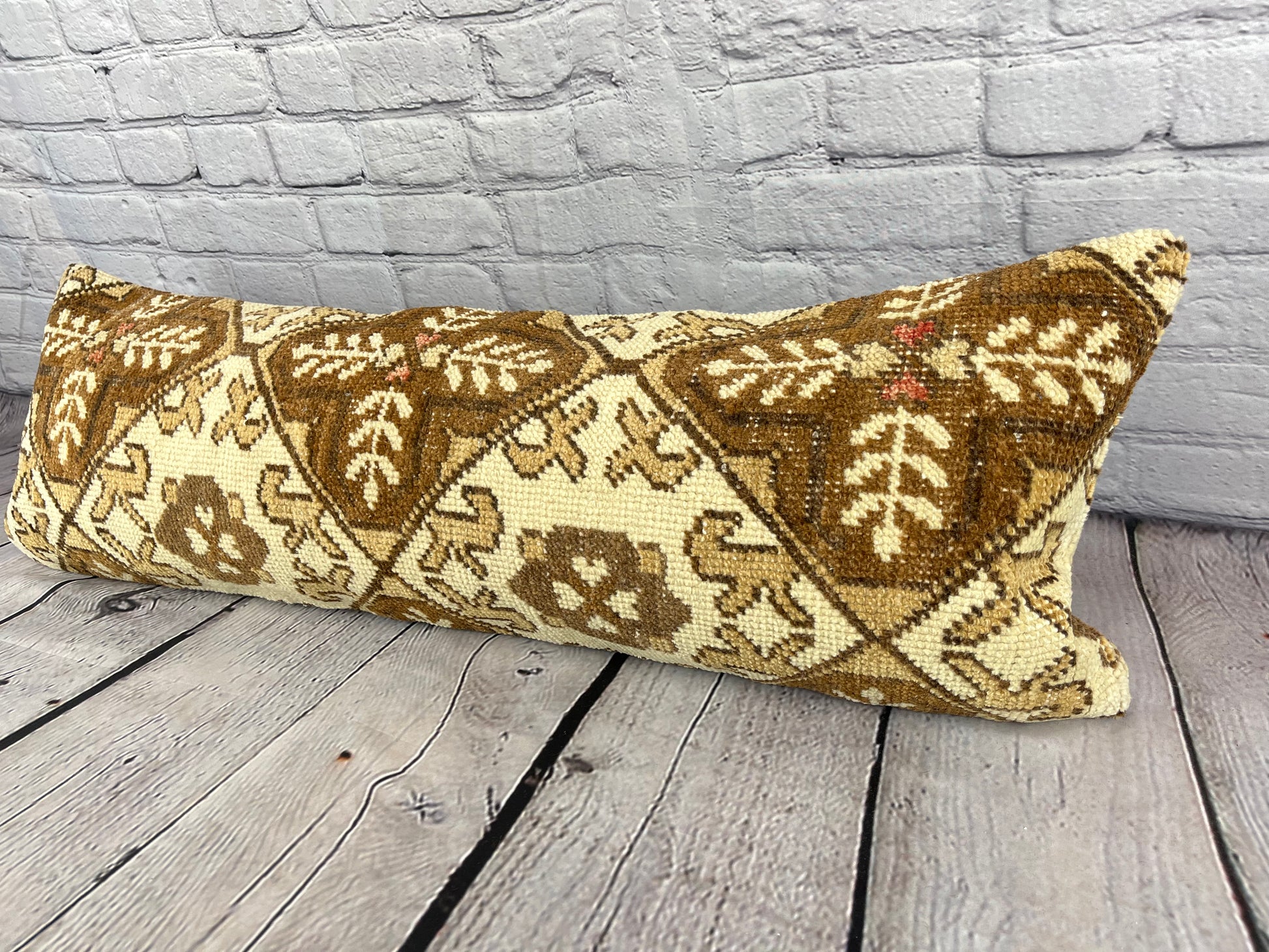 12 x 36 Lumbar Rug Pillow Serene Sanctuary Turkish Pillow Cushion Cover #6642