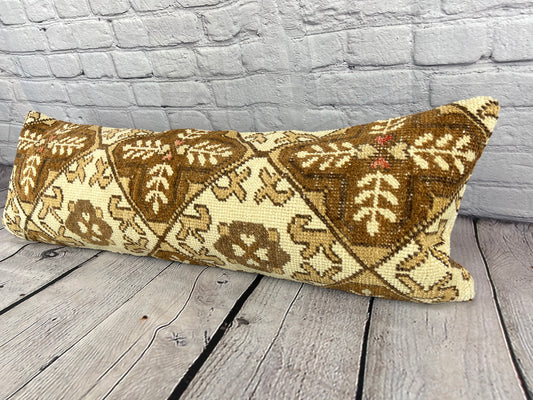 12 x 36 Lumbar Rug Pillow Serene Sanctuary Turkish Pillow Cushion Cover #6642