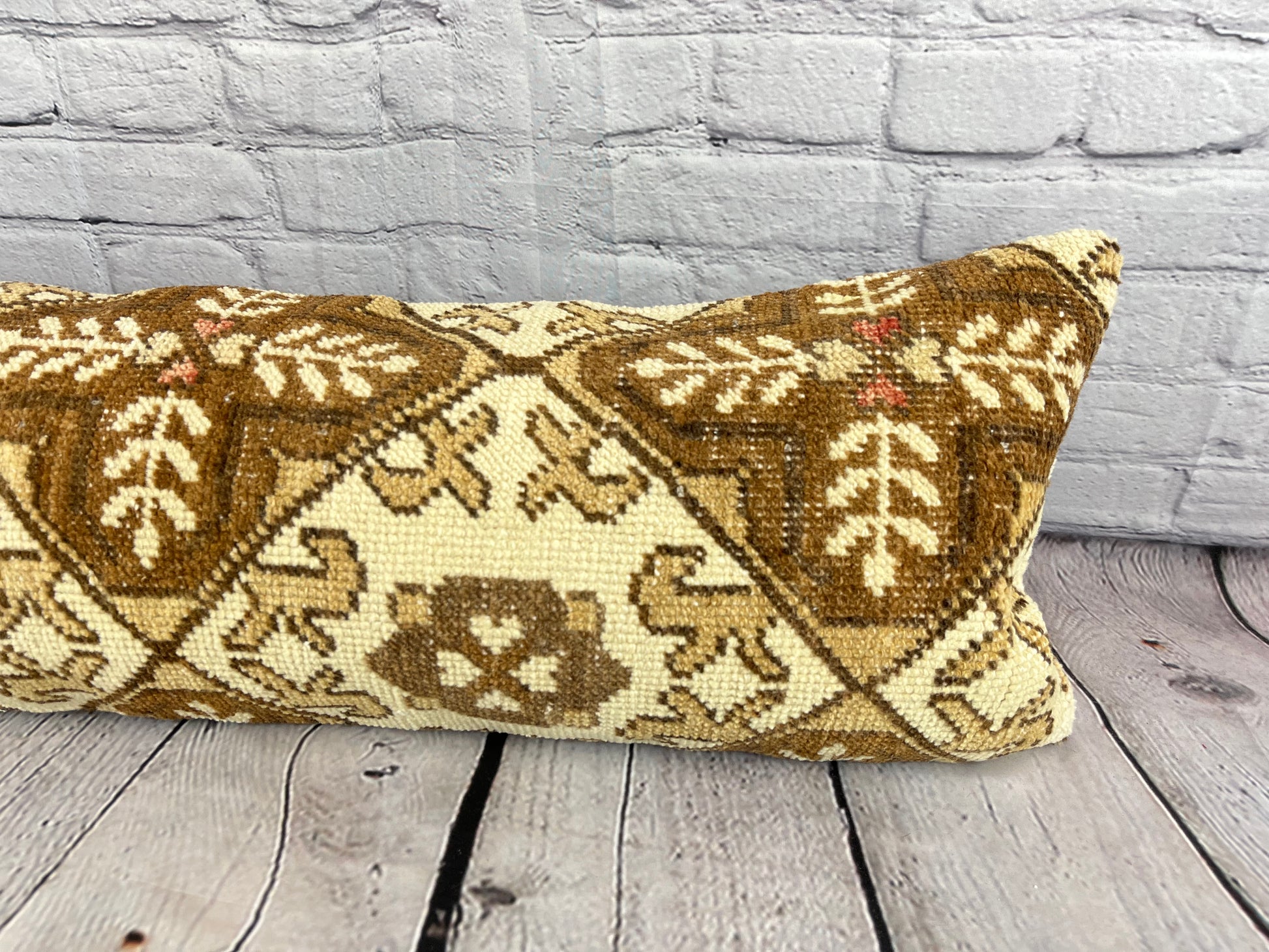 12 x 36 Lumbar Rug Pillow Serene Sanctuary Turkish Pillow Cushion Cover #6642