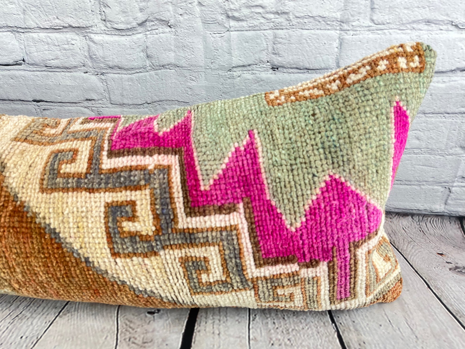 14 x 35 Lumbar Rug Pillow Radiance Haven Turkish Pillow Cushion Cover #7585