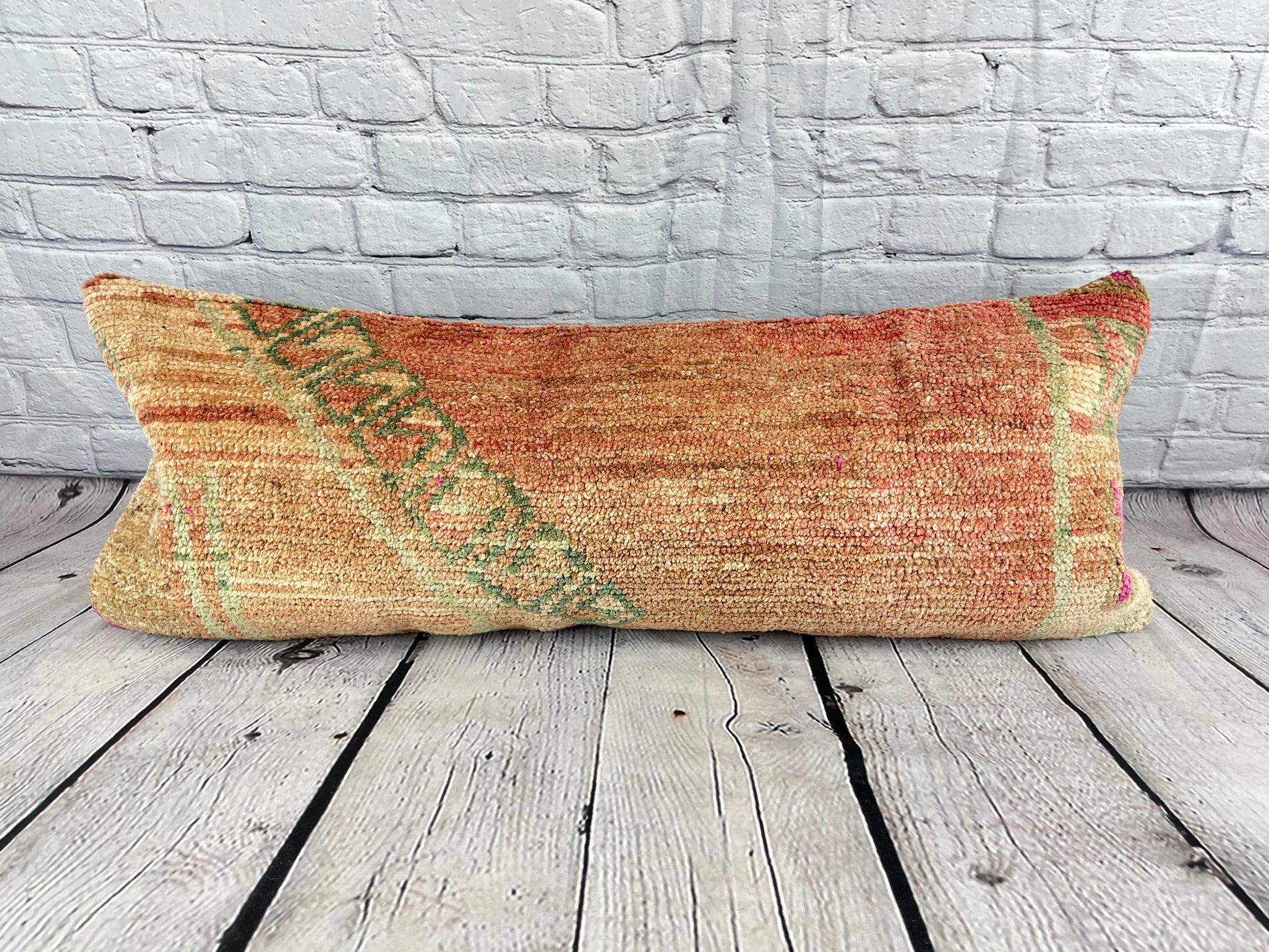 14 x 35 Lumbar Rug Pillow Turkish Radiance Turkish Pillow Cushion Cover #7587
