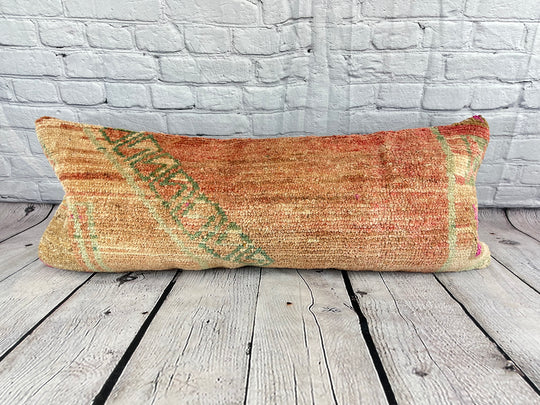 14 x 35 Lumbar Rug Pillow Turkish Radiance Turkish Pillow Cushion Cover #7587