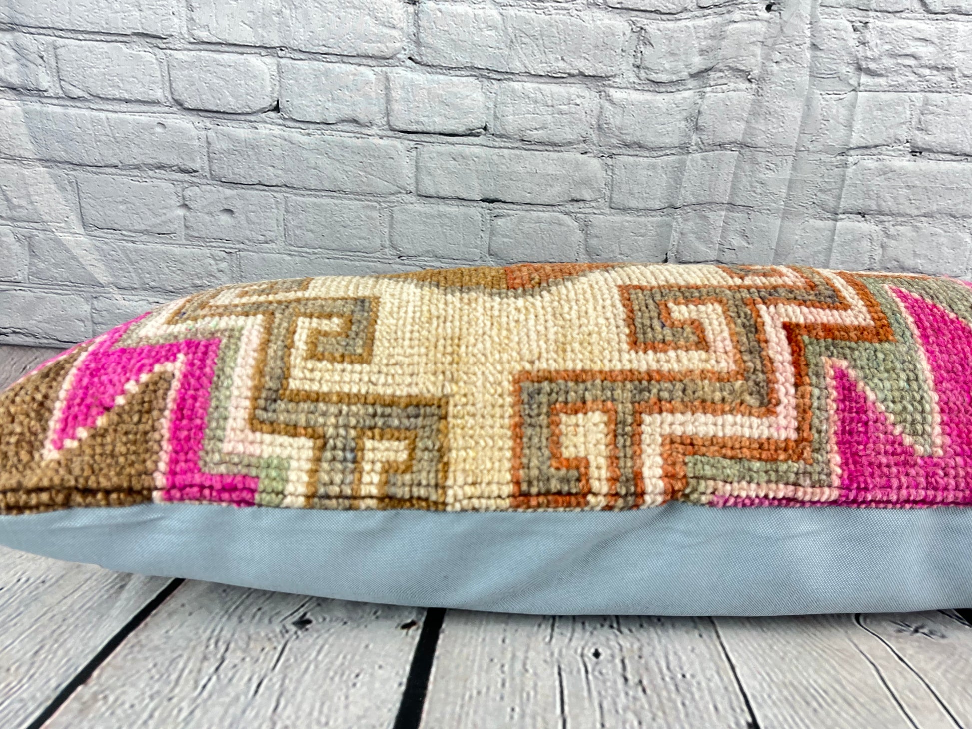 14 x 35 Lumbar Rug Pillow Luxe Corner Turkish Pillow Cushion Cover #7586