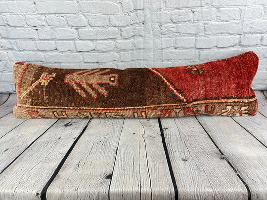 12 x 46 Lumbar Rug Pillow Harmony Retreat Turkish Pillow Cushion Cover #7790