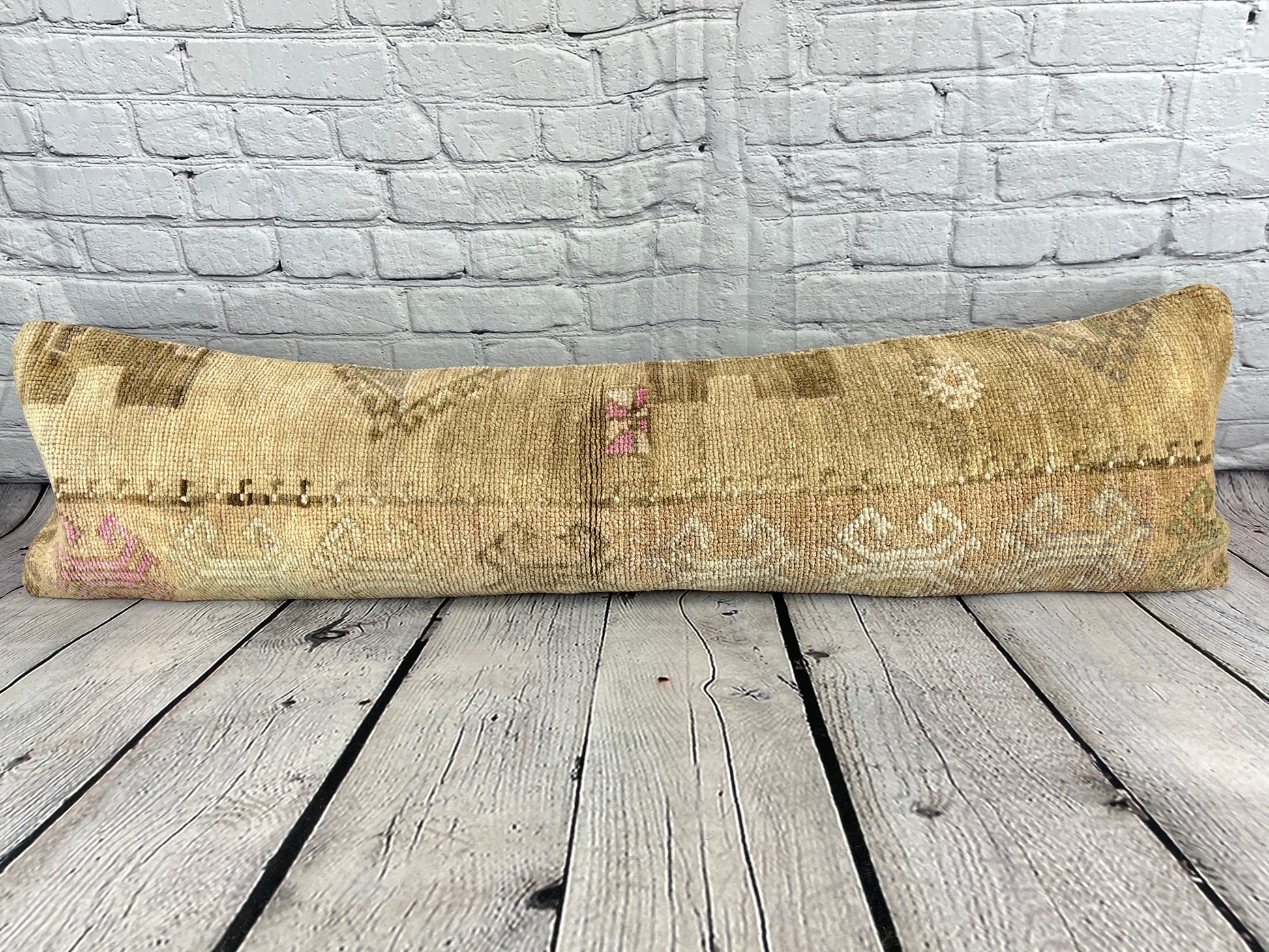 12 x 46 Lumbar Rug Pillow Anatolian Jewel Turkish Pillow Cushion Cover #7770