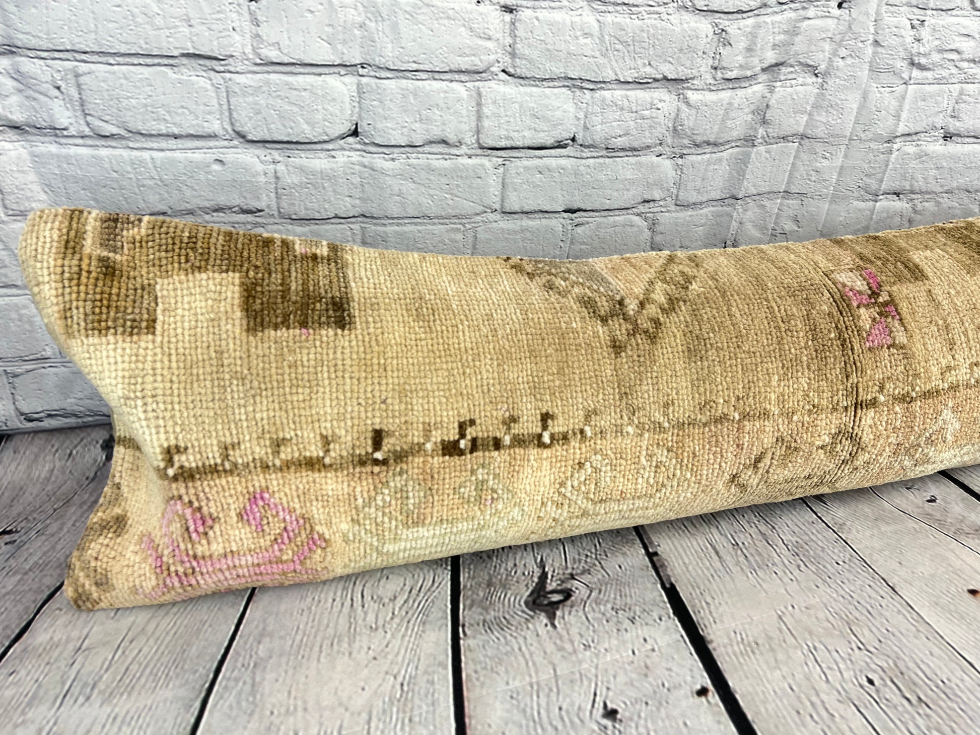 12 x 46 Lumbar Rug Pillow Anatolian Jewel Turkish Pillow Cushion Cover #7770