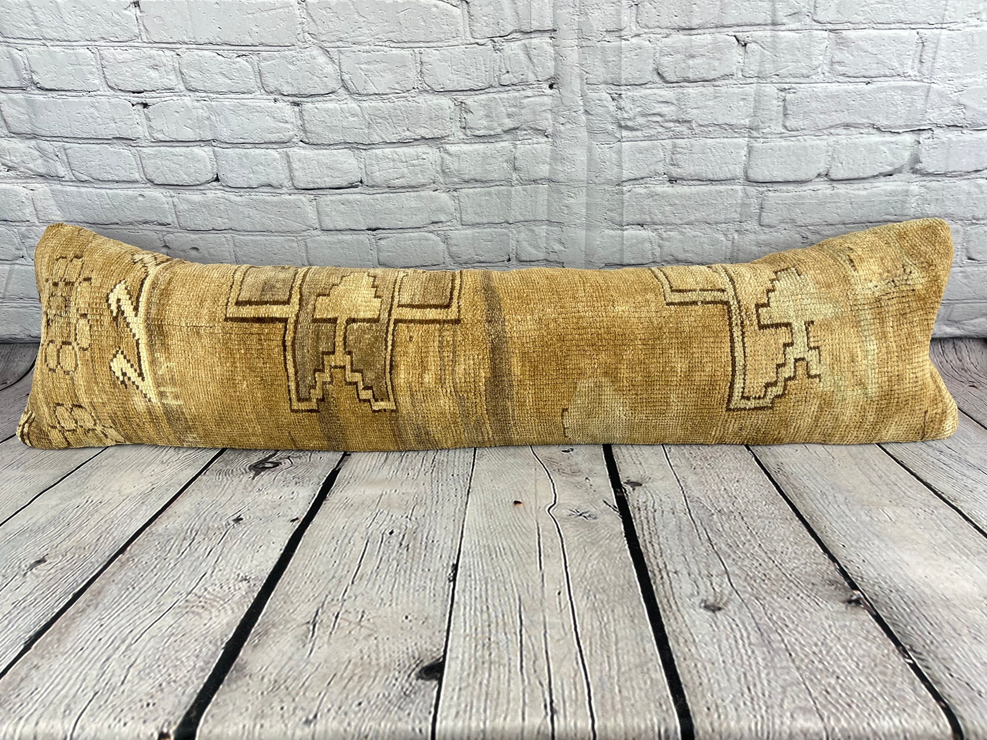 12 x 46 Lumbar Rug Pillow Bliss Haven Turkish Pillow Cushion Cover #7740