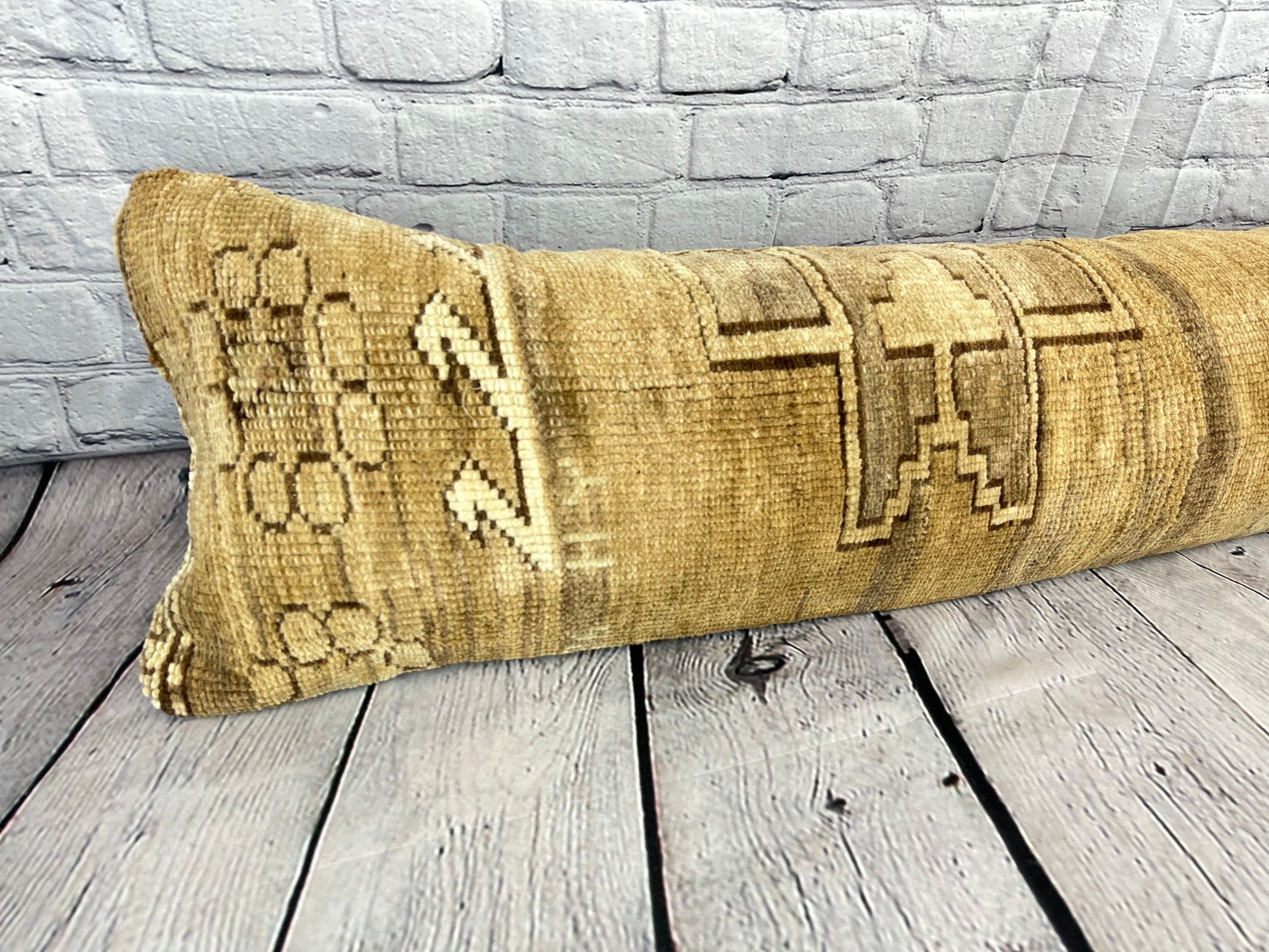 12 x 46 Lumbar Rug Pillow Bliss Haven Turkish Pillow Cushion Cover #7740