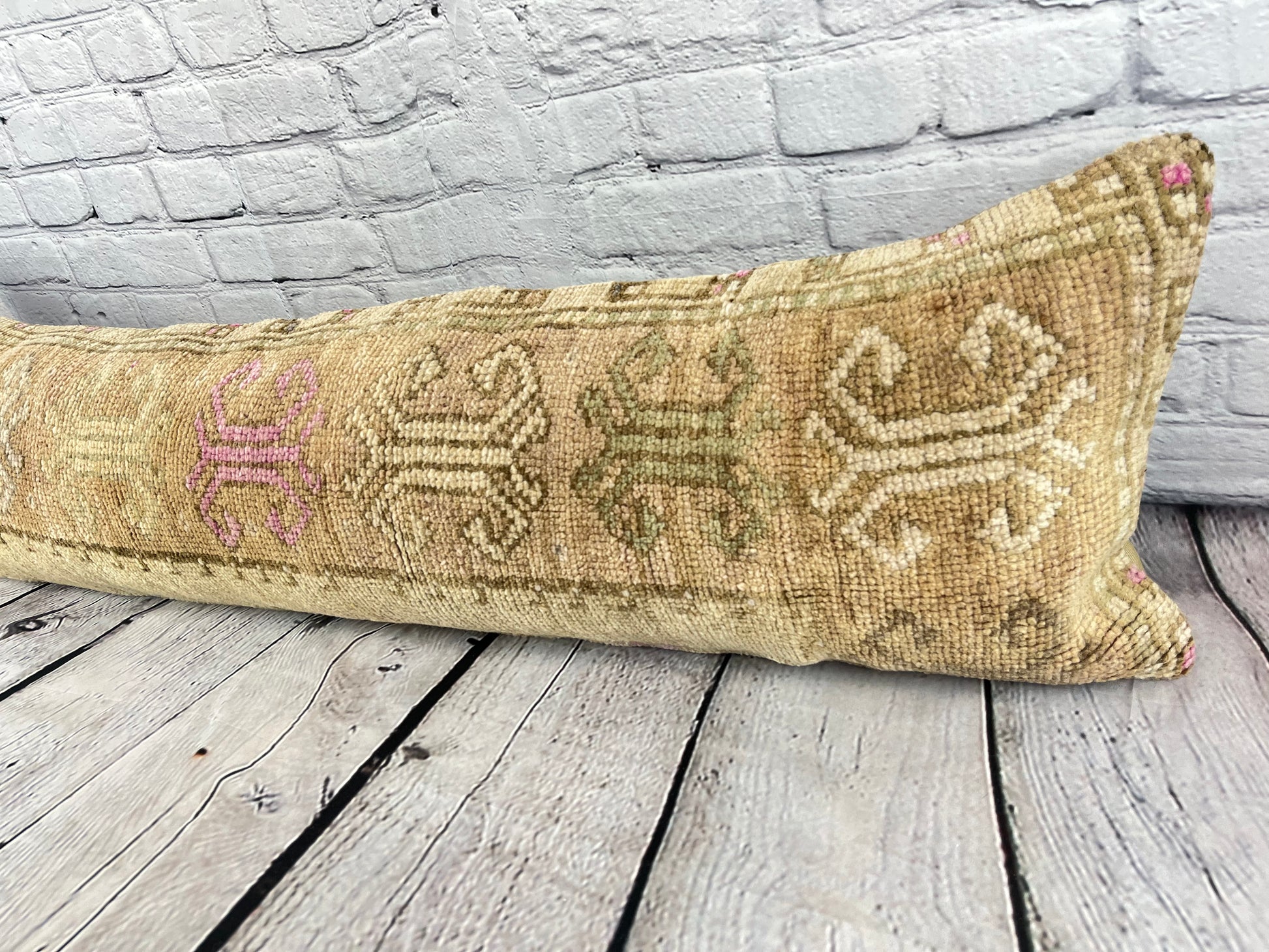 12 x 46 Lumbar Rug Pillow Whispering Retreat Turkish Pillow Cushion Cover #7750
