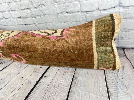 12 x 46 Lumbar Rug Pillow Bosporus Whispering Turkish Pillow Cushion Cover #7752