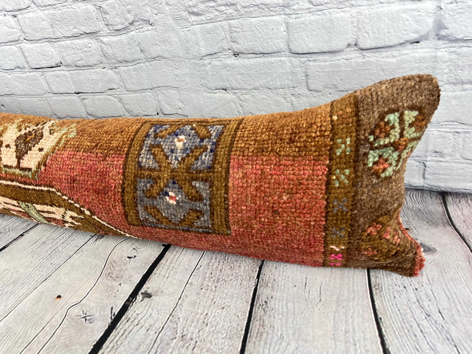 12 x 46 Lumbar Rug Pillow Essence Oasis Turkish Pillow Cushion Cover #7741