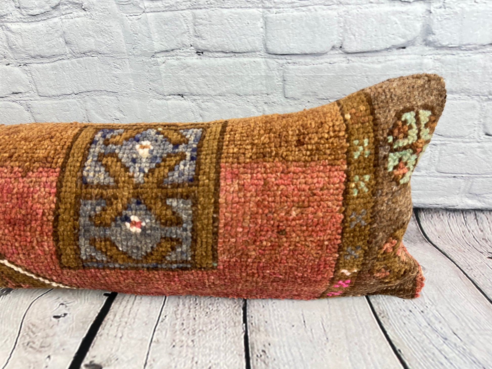 12 x 46 Lumbar Rug Pillow Essence Oasis Turkish Pillow Cushion Cover #7741