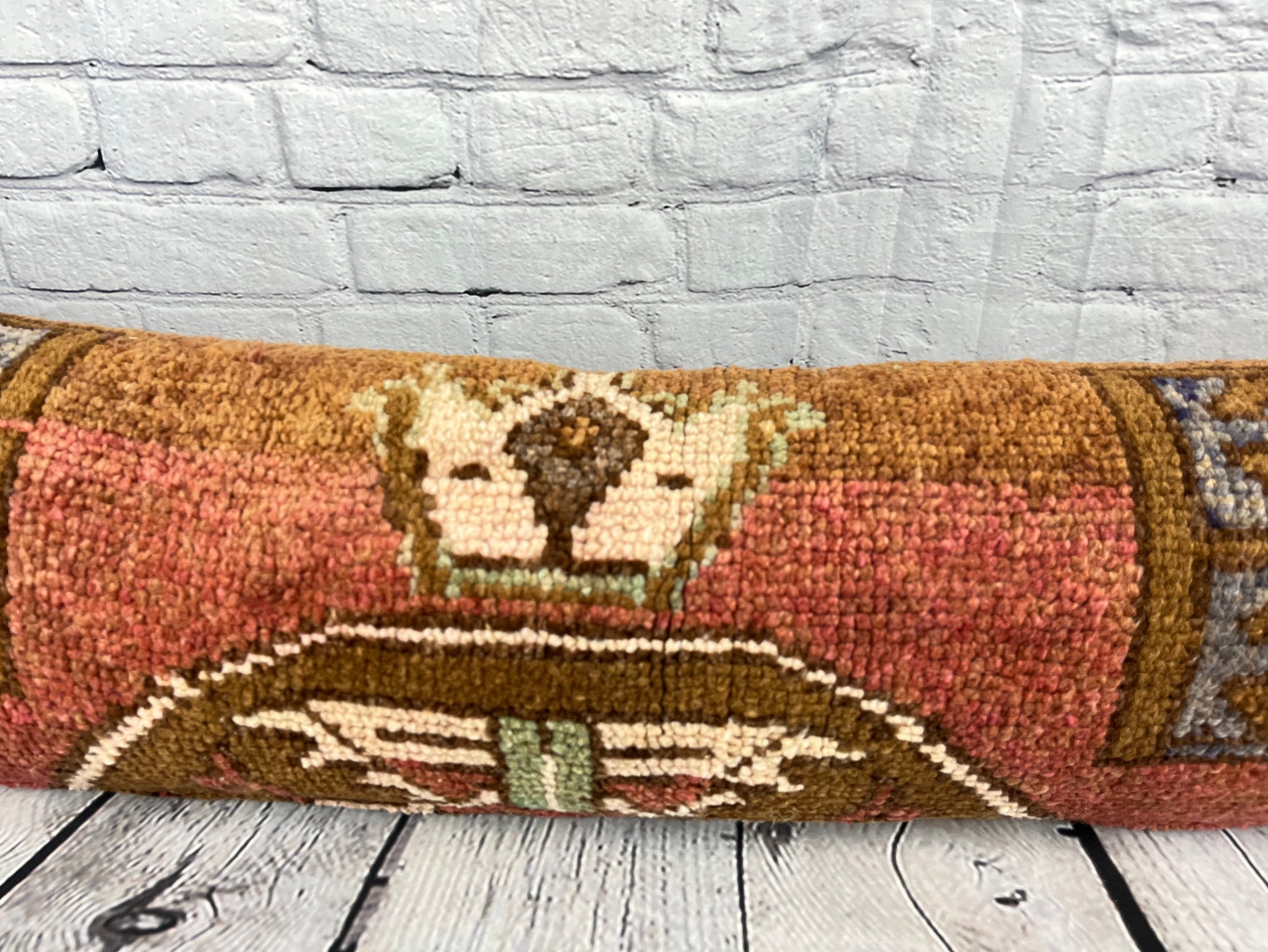 12 x 46 Lumbar Rug Pillow Essence Oasis Turkish Pillow Cushion Cover #7741