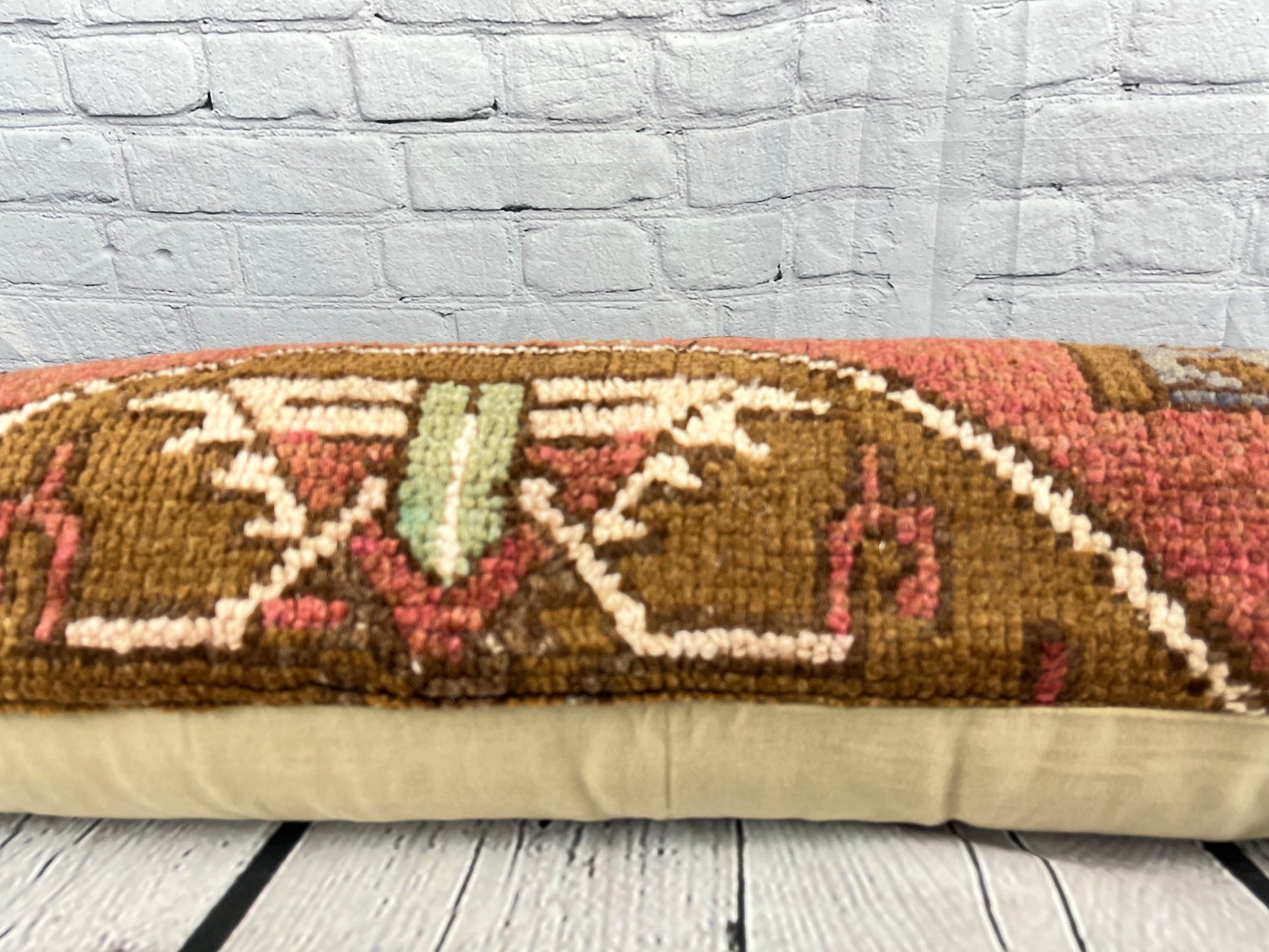 12 x 46 Lumbar Rug Pillow Essence Oasis Turkish Pillow Cushion Cover #7741