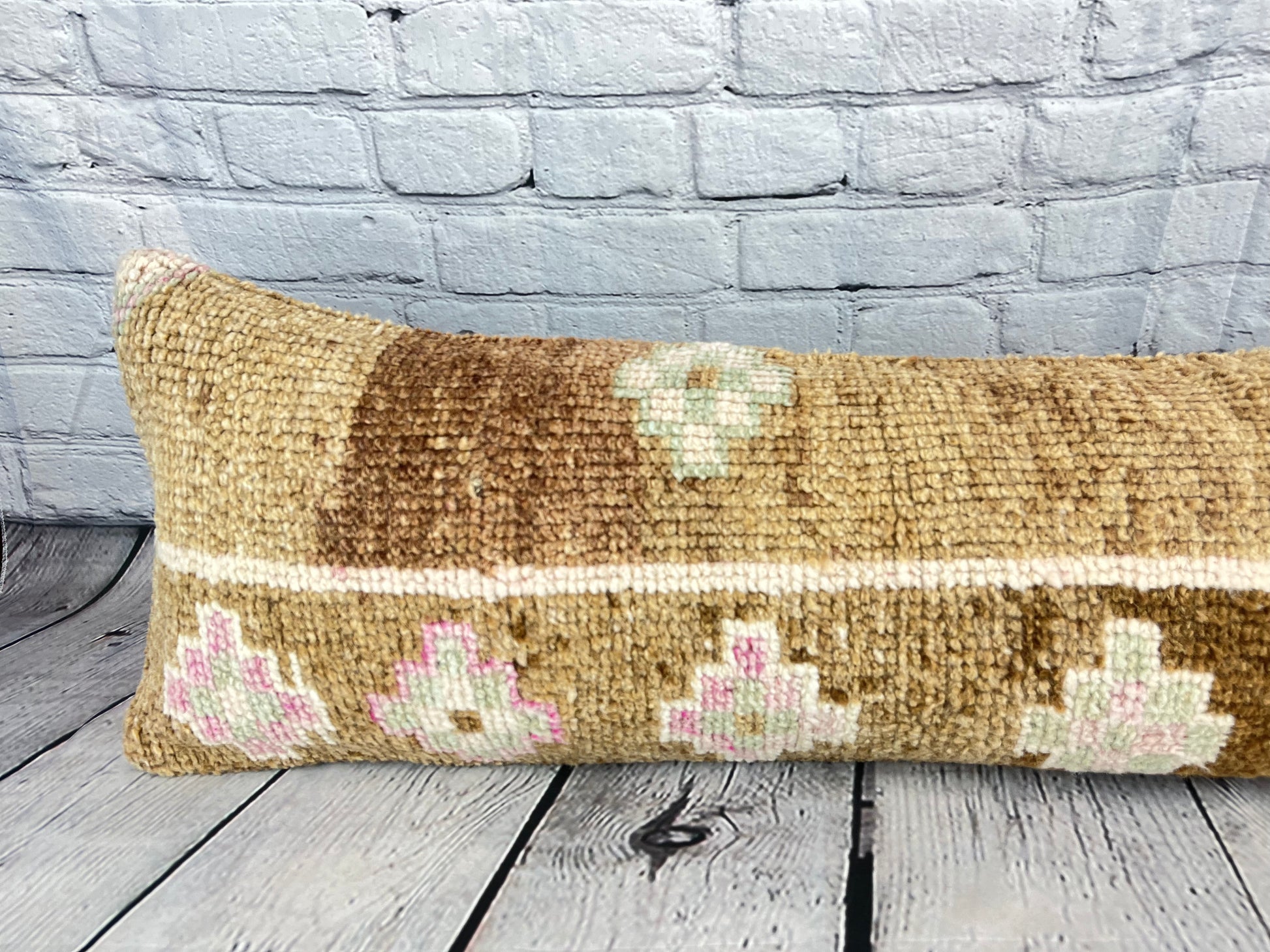 12 x 46 Lumbar Rug Pillow Zen Corner Turkish Pillow Cushion Cover #7525