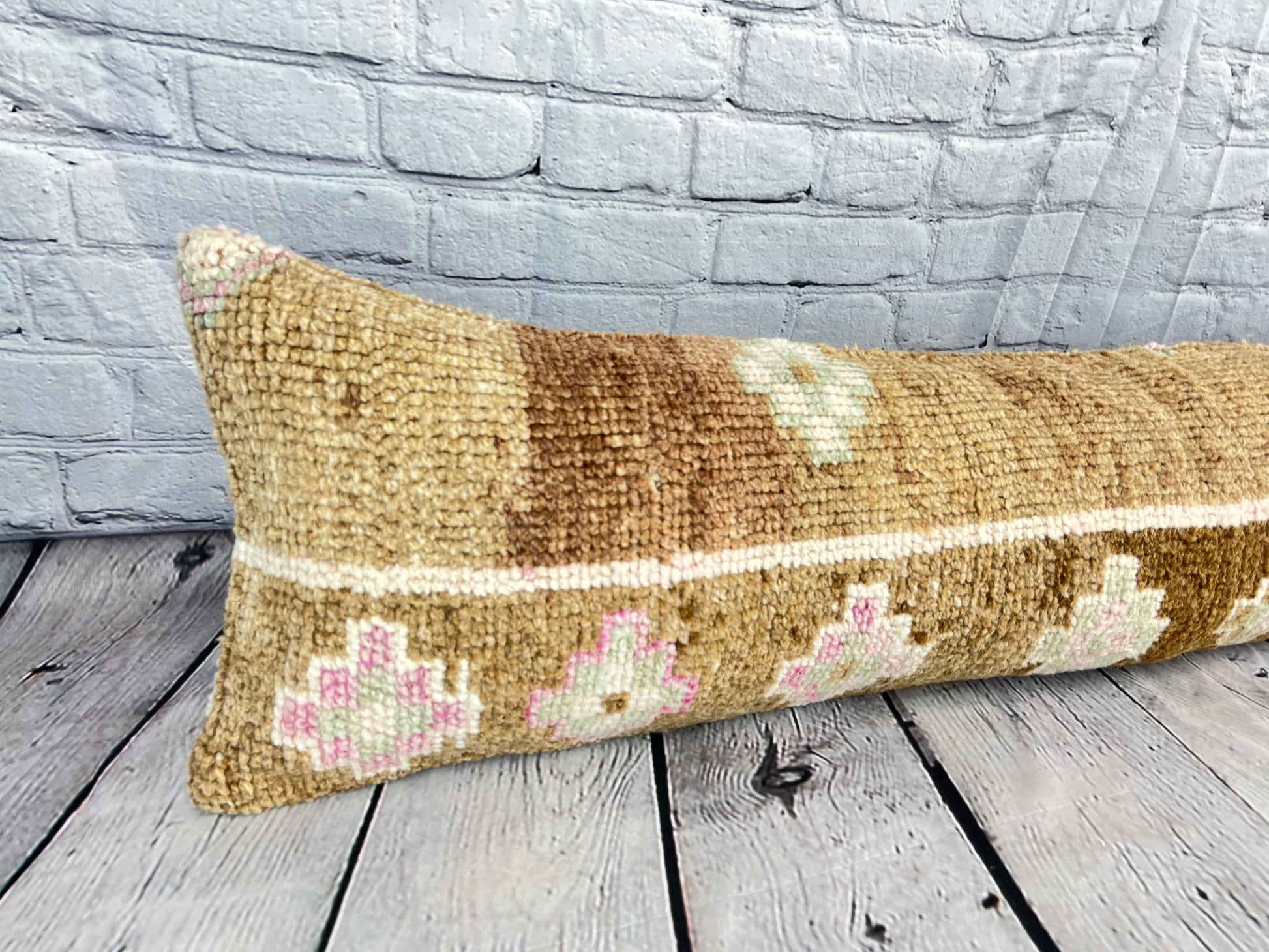 12 x 46 Lumbar Rug Pillow Zen Corner Turkish Pillow Cushion Cover #7525