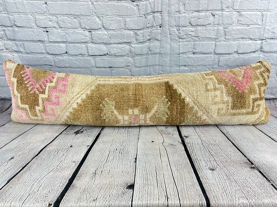 12 x 46 Lumbar Rug Pillow Cappadocian Zen Turkish Pillow Cushion Cover #7502