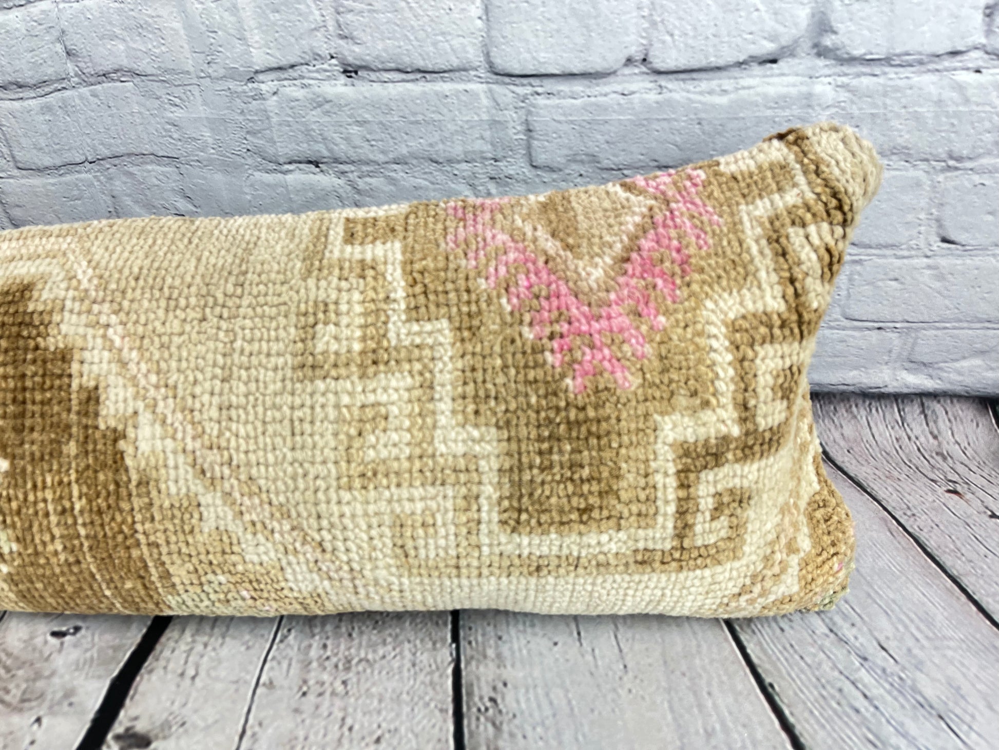 12 x 46 Lumbar Rug Pillow Cappadocian Zen Turkish Pillow Cushion Cover #7502