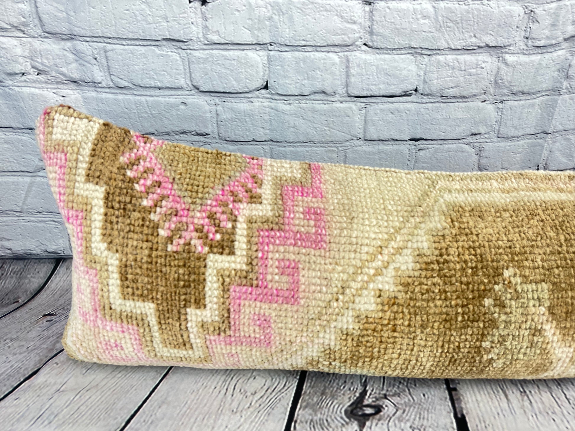 12 x 46 Lumbar Rug Pillow Cappadocian Zen Turkish Pillow Cushion Cover #7502