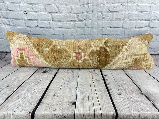 12 x 46 Lumbar Rug Pillow Tranquil Retreat Turkish Pillow Cushion Cover #7519