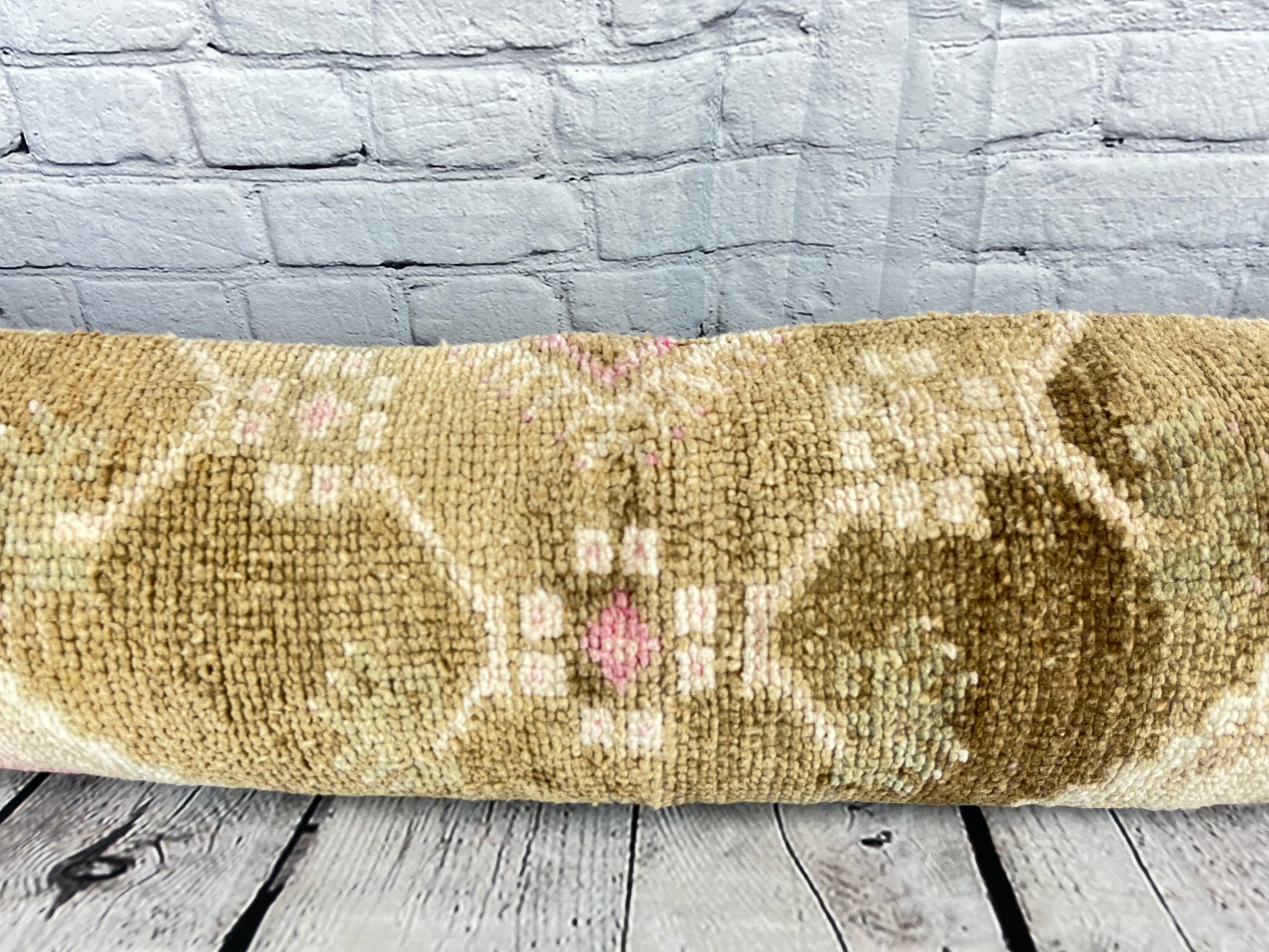 12 x 46 Lumbar Rug Pillow Tranquil Retreat Turkish Pillow Cushion Cover #7519